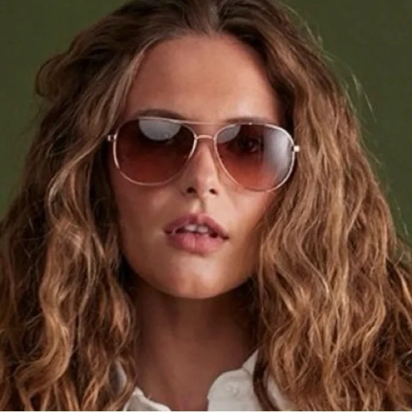 Kate Spade Gold Toned Aviator Sunglasses with Protective Pouch BNWT - Picture 8 of 8